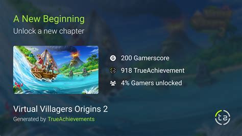 A New Beginning achievement in Virtual Villagers Origins 2.